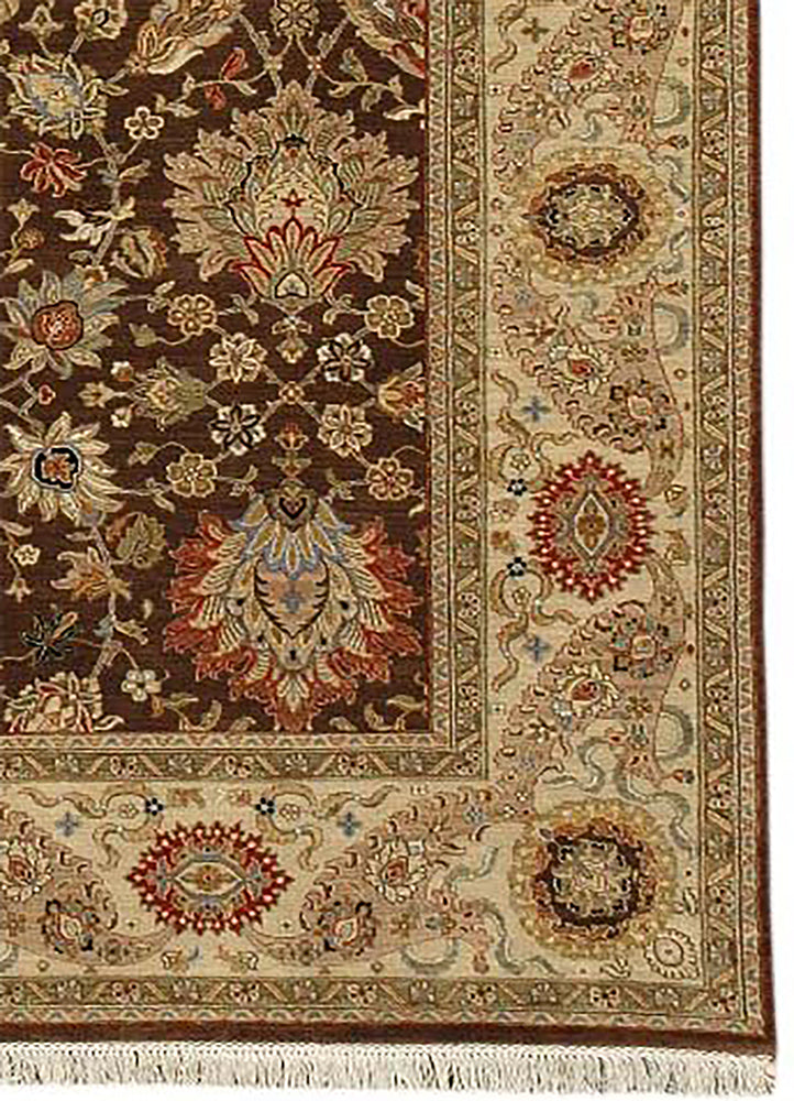 Loper Wollen tapijt - 420 x 75 cm - beige