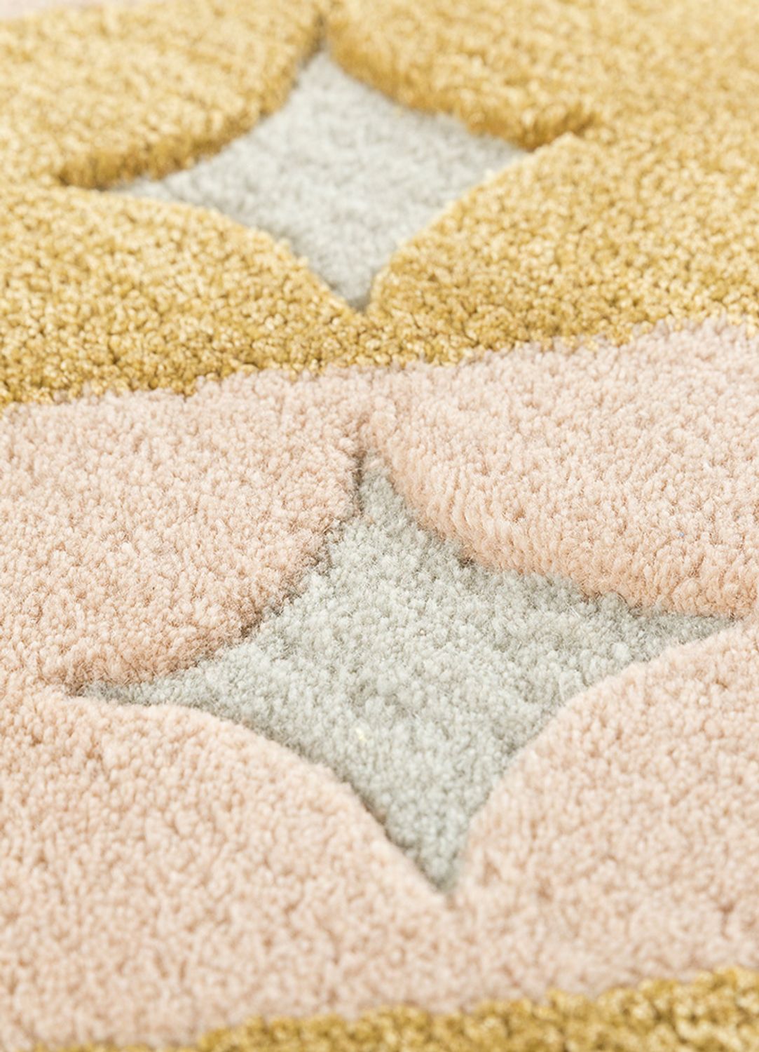 Wollen tapijt vierkant  - 180 x 180 cm - goud