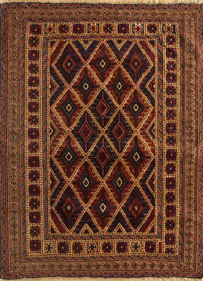 Wollen tapijt vierkant  - 120 x 120 cm - goud