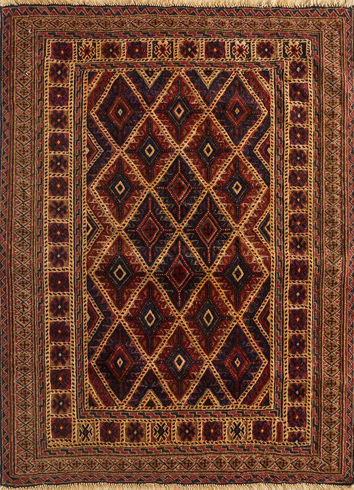 Wollen tapijt vierkant  - 120 x 120 cm - goud