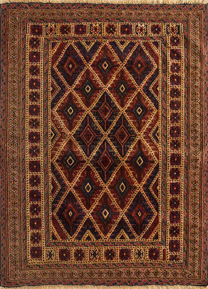 Wollen tapijt vierkant  - 120 x 120 cm - goud