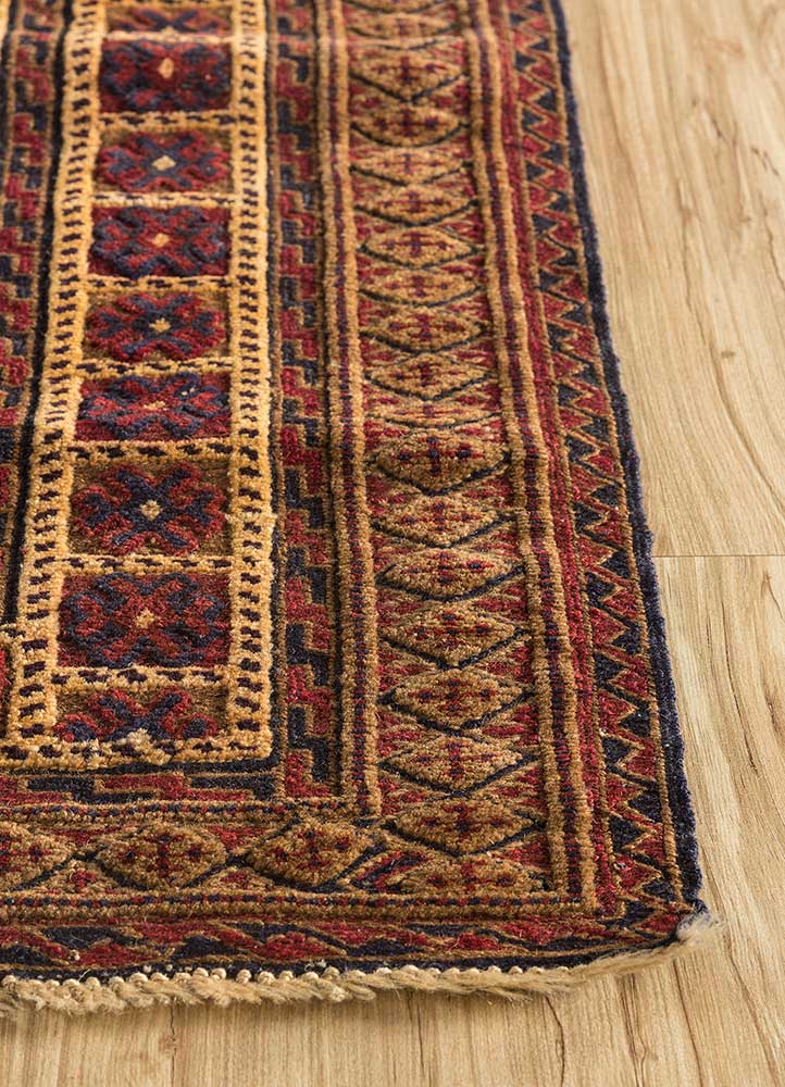 Wollen tapijt vierkant  - 120 x 120 cm - goud