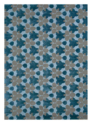 Wollen tapijt - 240 x 170 cm - blauw