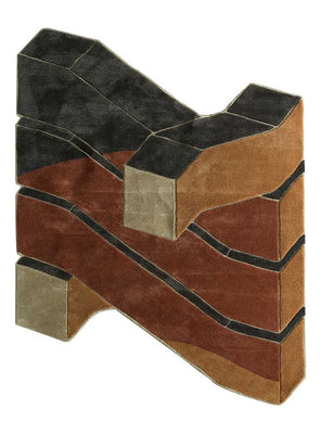 Wollen tapijt speciale vorm  - 240 x 180 cm - veelkleurig