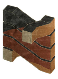 Wollen tapijt speciale vorm  - 240 x 180 cm - veelkleurig