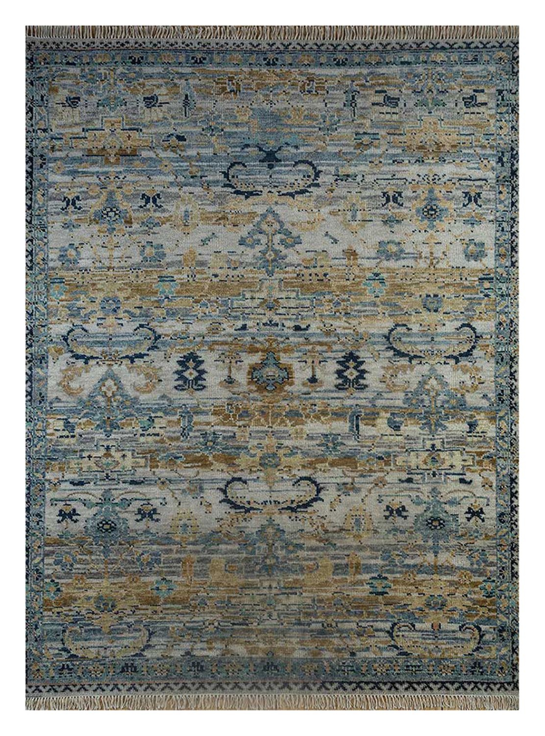 Wollen tapijt - 300 x 240 cm - zee blauw