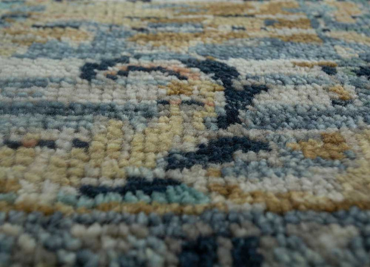 Wollen tapijt - 300 x 240 cm - zee blauw