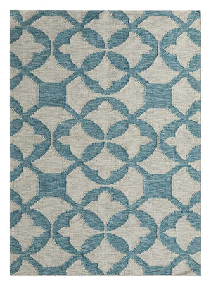 Wollen tapijt - 300 x 240 cm - turkoois