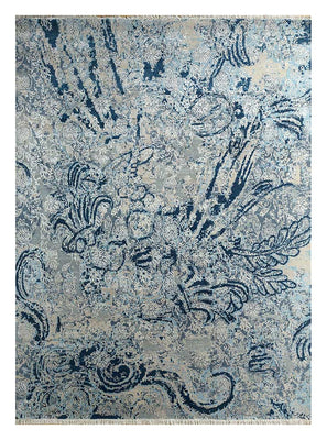 Wollen tapijt - 300 x 240 cm - blauw