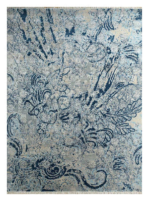 Wollen tapijt - 300 x 240 cm - blauw