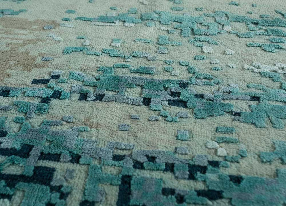 Wollen tapijt - 300 x 240 cm - blauw