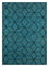 Wollen tapijt - 240 x 150 cm - zee blauw