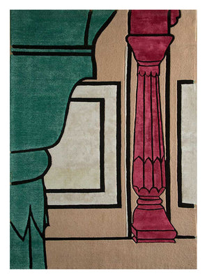 Wollen tapijt speciale vorm  - 270 x 180 cm - oranje