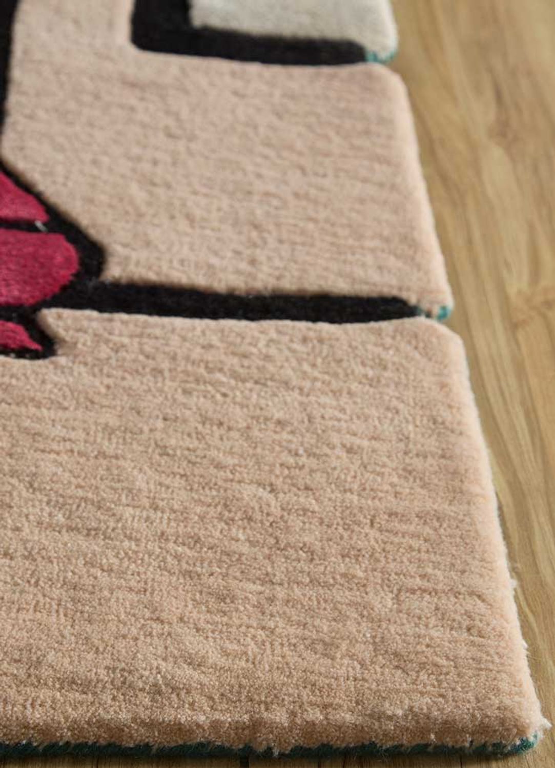 Wollen tapijt speciale vorm  - 270 x 180 cm - oranje