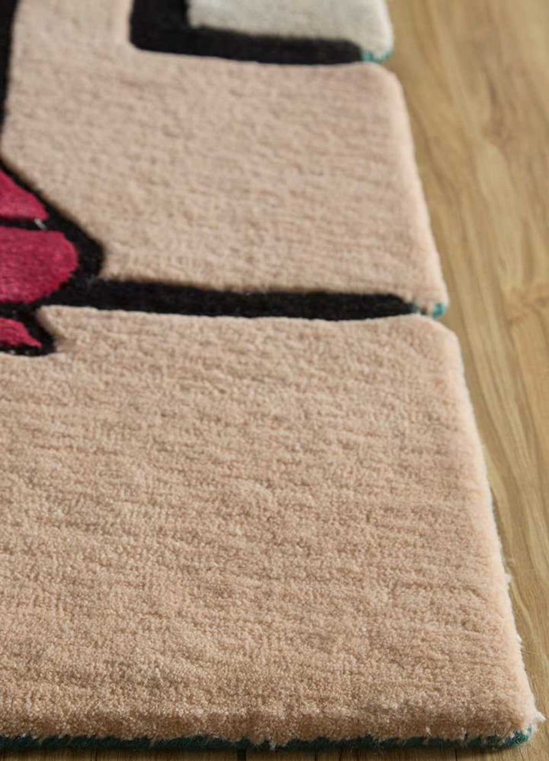 Wollen tapijt speciale vorm  - 270 x 180 cm - oranje