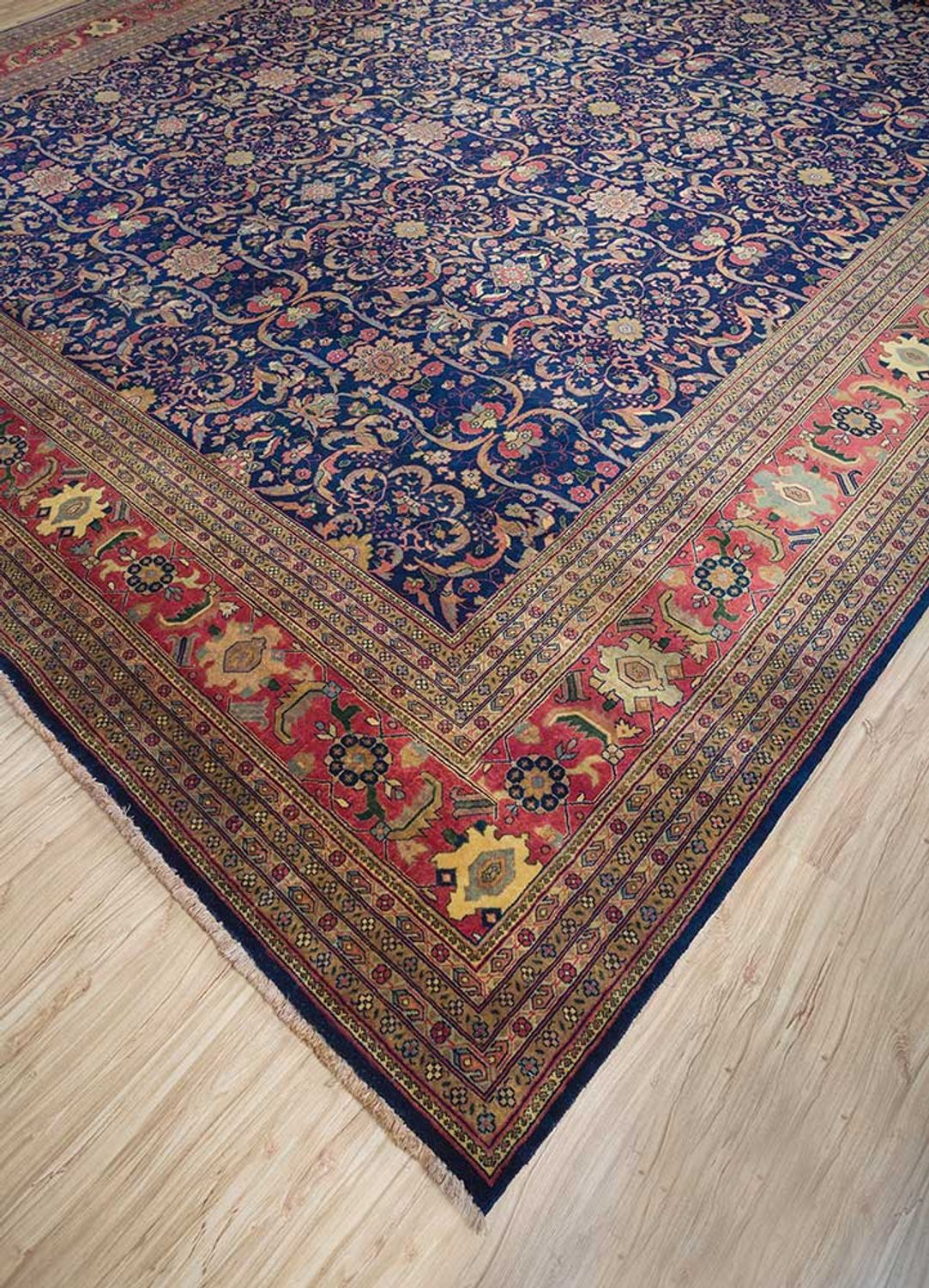 Wollen tapijt - 450 x 360 cm - blauw