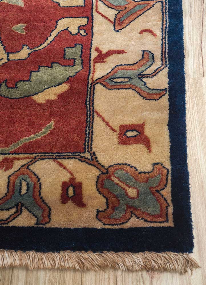 Wollen tapijt - 435 x 360 cm - blauw