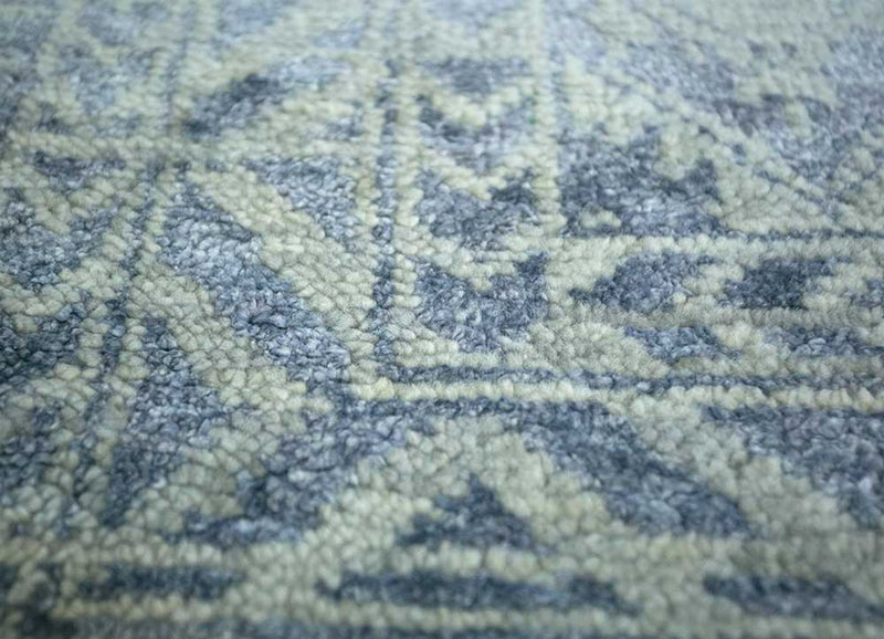 Wollen tapijt - 435 x 360 cm - lichtblauw