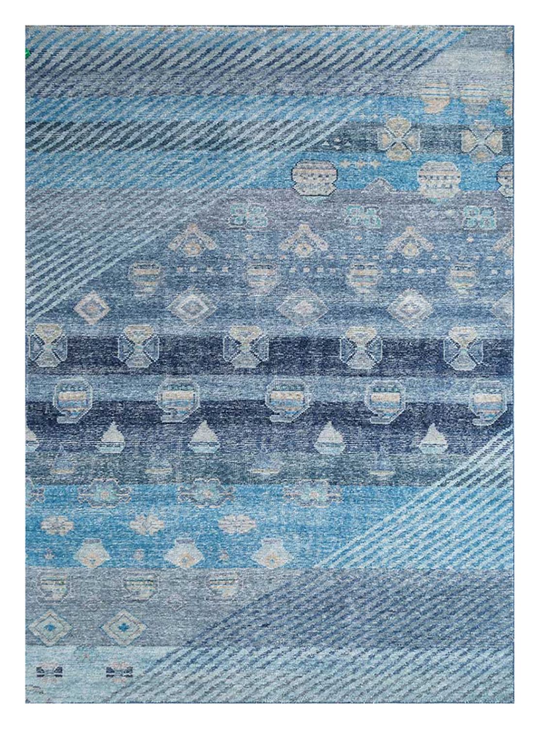 Wollen tapijt - 240 x 150 cm - blauw