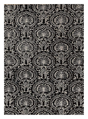Wollen tapijt - 240 x 150 cm - zwart en wit