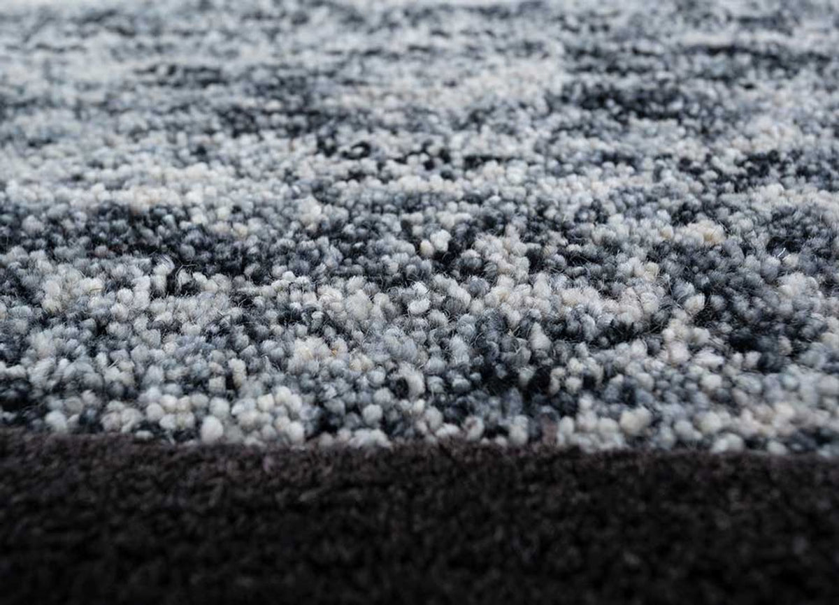 Wollen tapijt - 270 x 180 cm - zwart en wit