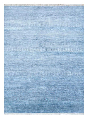 Wollen tapijt - 270 x 180 cm - zee blauw