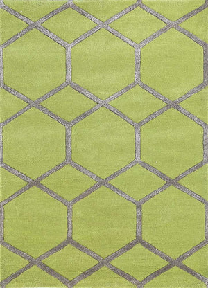 Wollen tapijt - 165 x 105 cm - lichtgroen