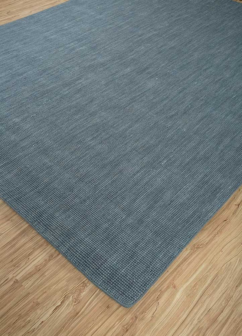 Wollen tapijt - 300 x 240 cm - zee blauw