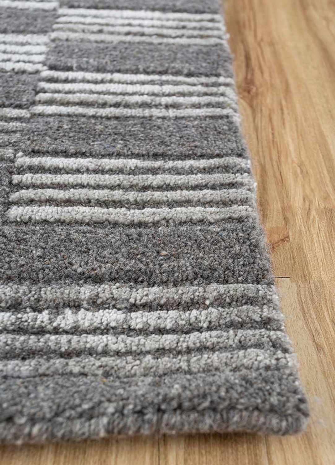 Tapijt - 300 x 240 cm - zwart en wit