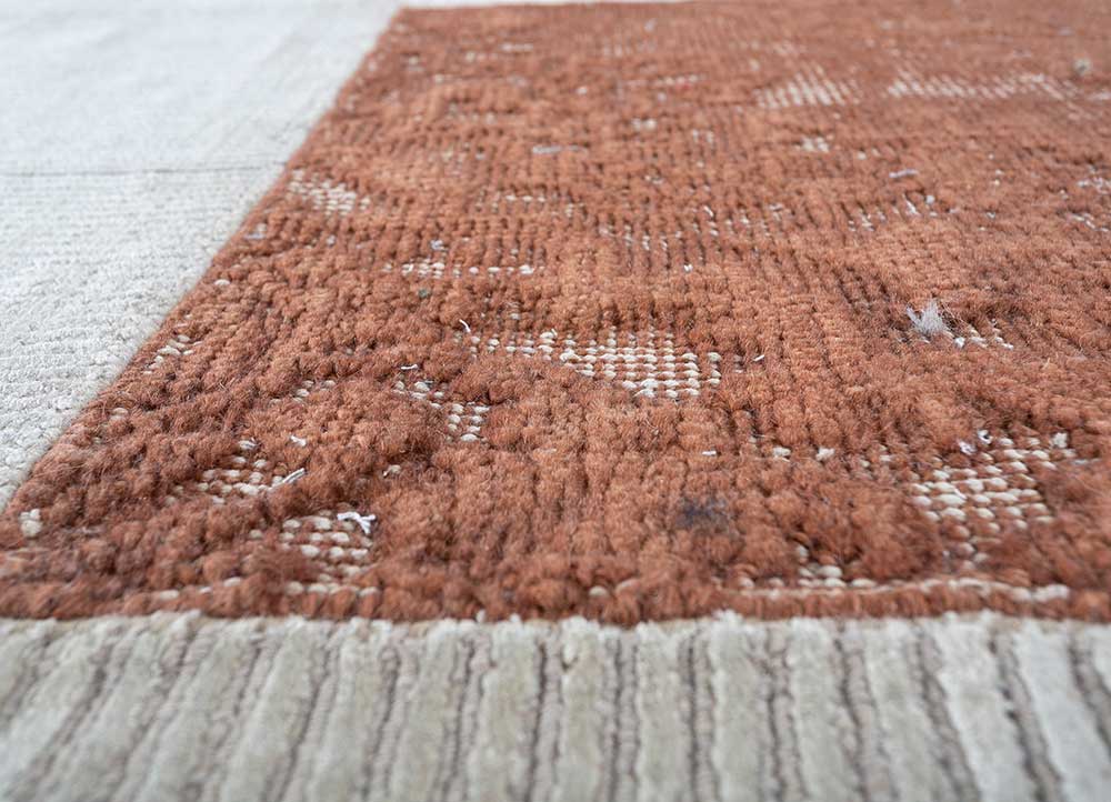 Wollen tapijt speciale vorm  - 180 x 150 cm - crème