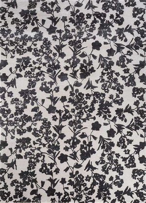 Wollen tapijt - 270 x 180 cm - zwart en wit