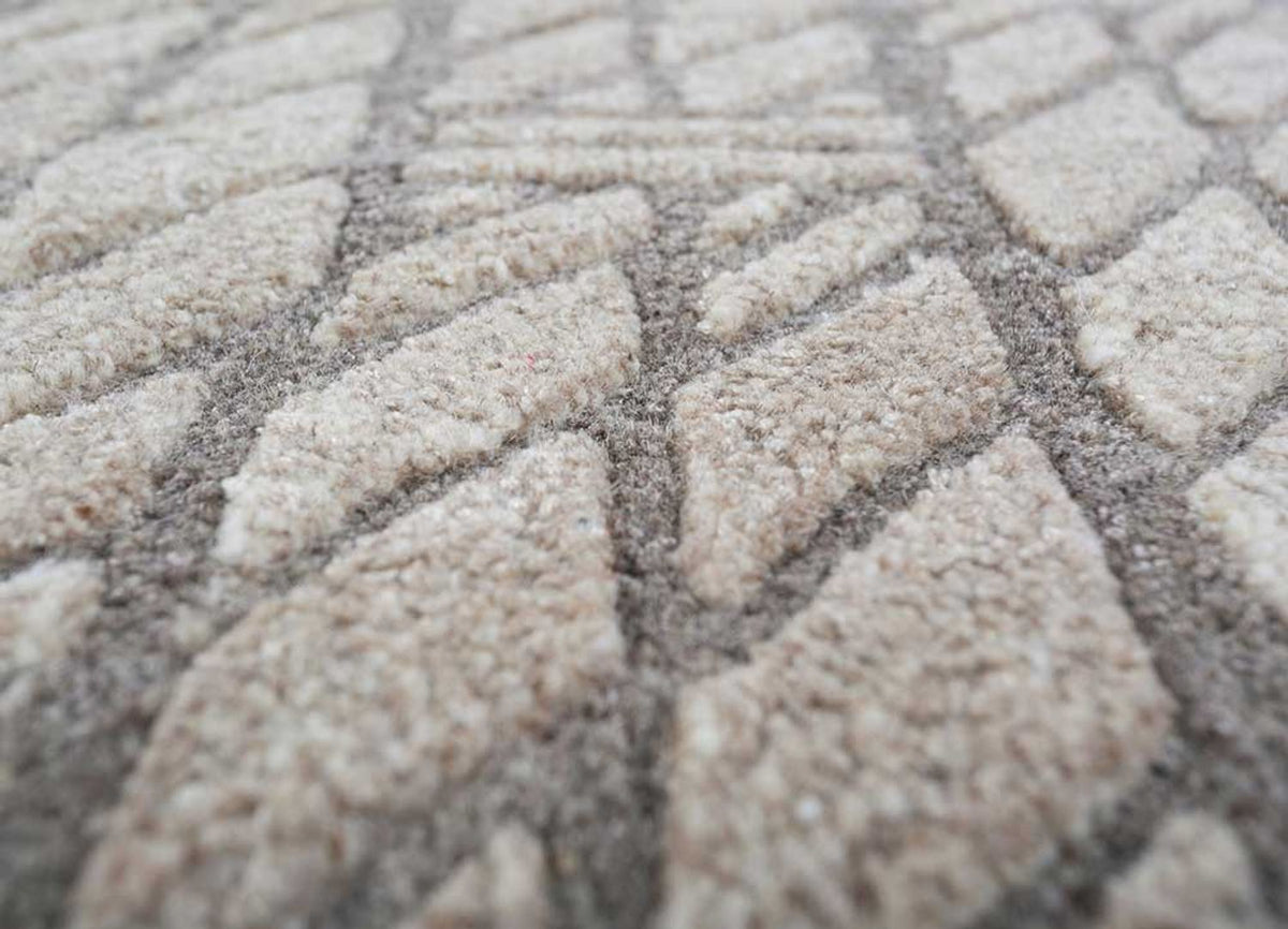 Wollen tapijt - 240 x 150 cm - donker beige