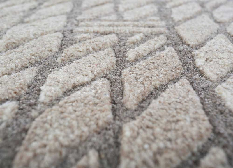 Wollen tapijt - 240 x 150 cm - donker beige