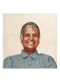 Wollen tapijt vierkant  - 185 x 185 cm - crème