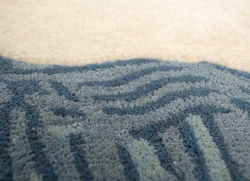 Wollen tapijt vierkant  - 185 x 185 cm - crème