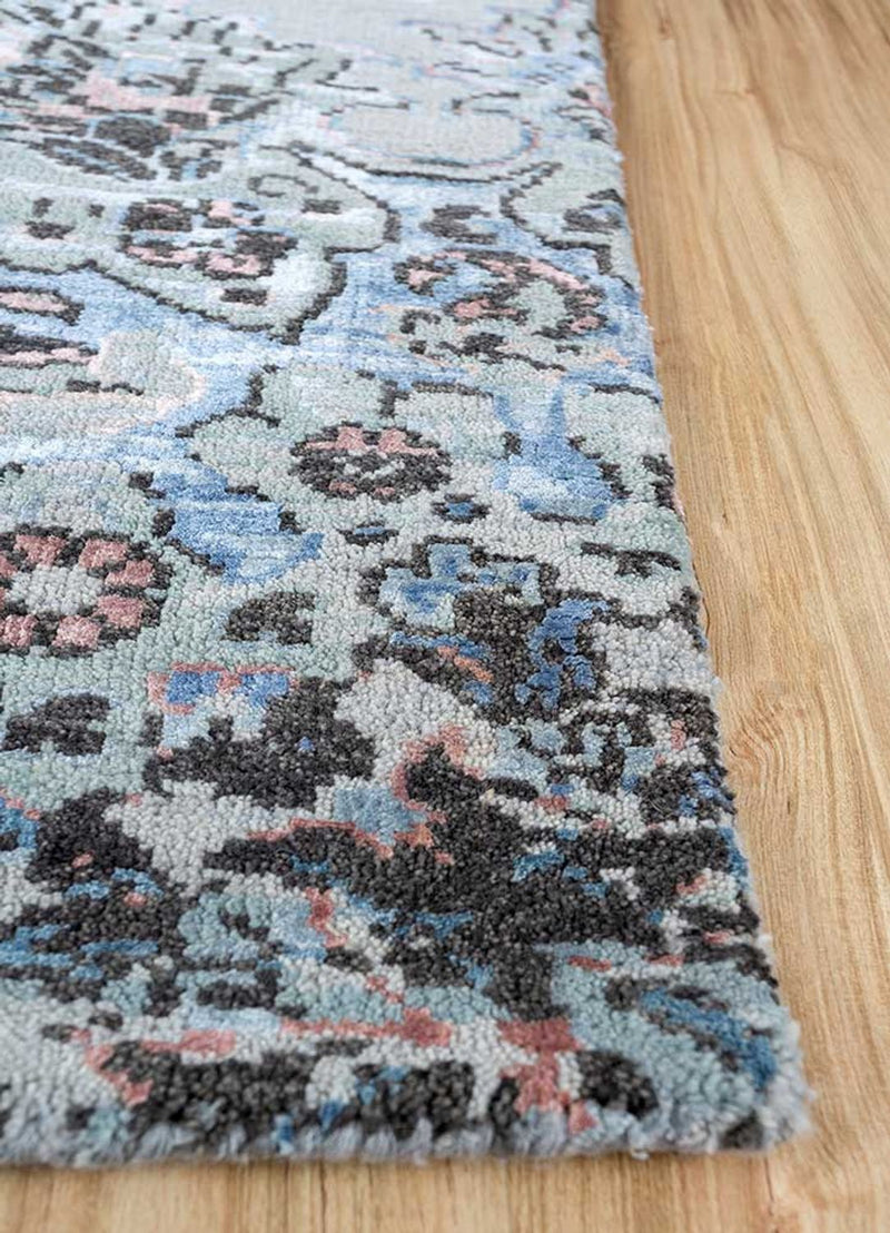 Wollen tapijt - 300 x 240 cm - lichtblauw