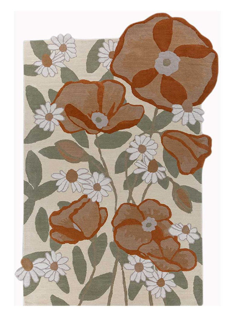 Wollen tapijt speciale vorm  - 270 x 180 cm - veelkleurig