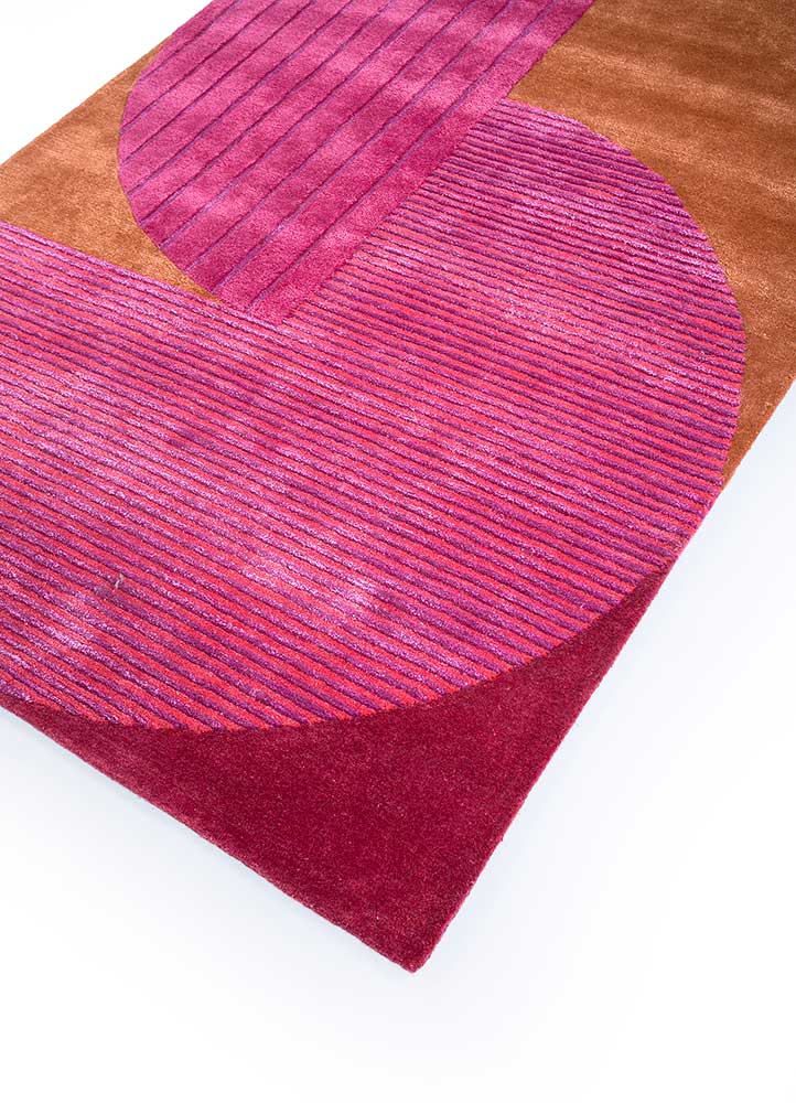 Wollen tapijt speciale vorm  - 270 x 180 cm - roze