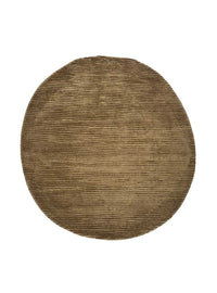 Wollen tapijt speciale vorm  - 210 x 165 cm - donker beige