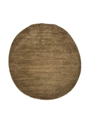 Wollen tapijt speciale vorm  - 210 x 165 cm - donker beige