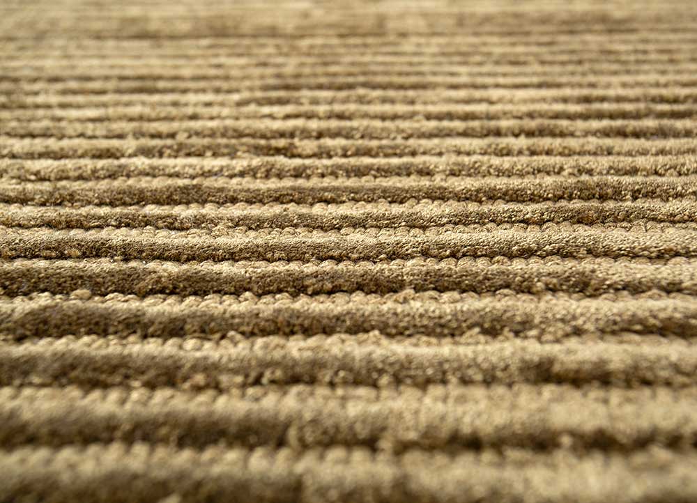 Wollen tapijt speciale vorm  - 210 x 165 cm - donker beige