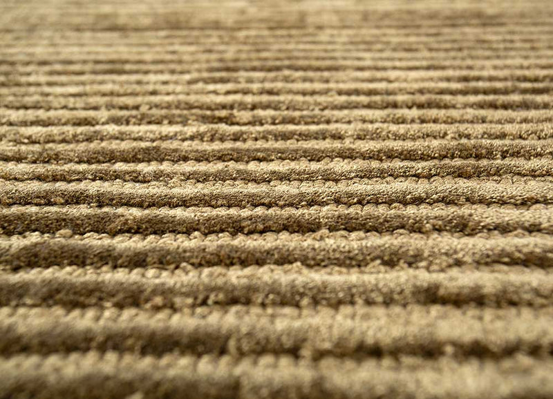 Wollen tapijt speciale vorm  - 210 x 165 cm - donker beige