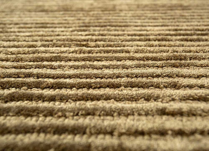 Wollen tapijt speciale vorm  - 210 x 165 cm - donker beige