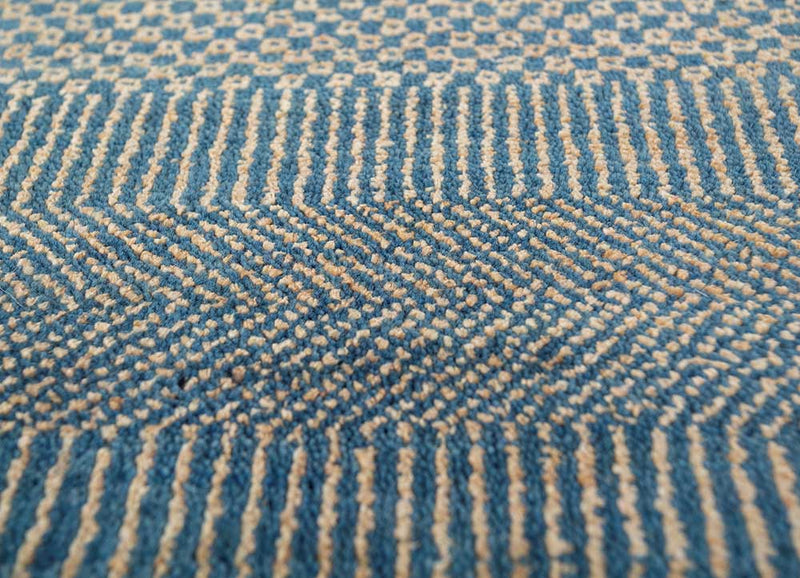 Wollen tapijt - 270 x 180 cm - zee blauw