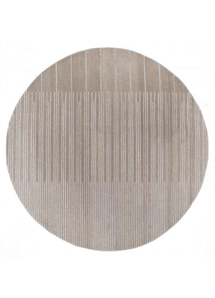 Wollen tapijt rond  - 180 x 180 cm - beige