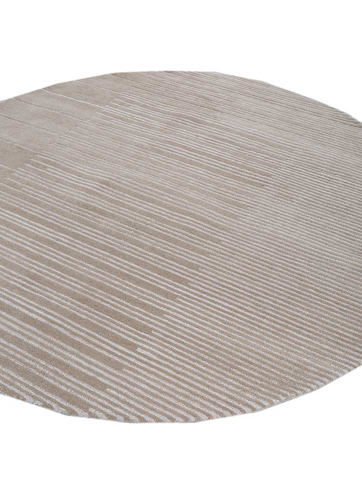 Wollen tapijt rond  - 180 x 180 cm - beige