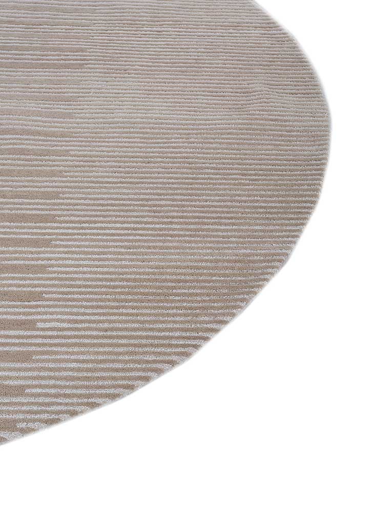Wollen tapijt rond  - 180 x 180 cm - beige