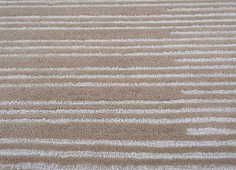 Wollen tapijt rond  - 180 x 180 cm - beige