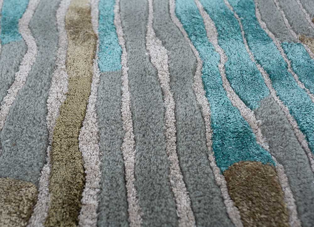 Designer tapijt speciale vorm  - 270 x 180 cm - blauw