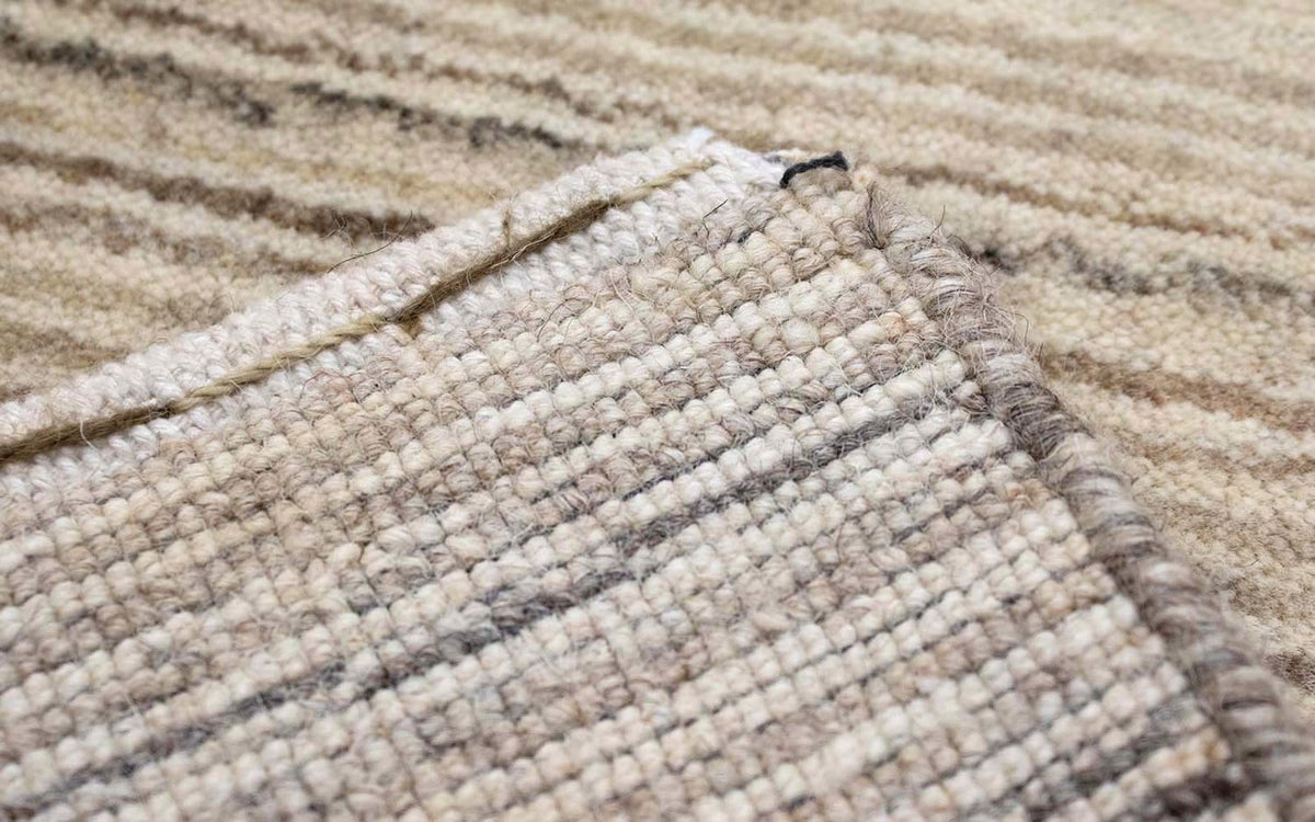 Wollen tapijt - 124 x 63 cm - natuur